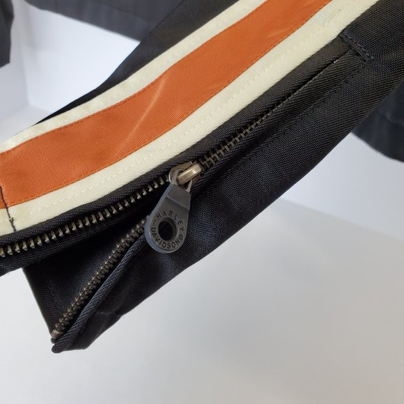 Harley-Davidson Women's Med Nylon & Mesh Black/Orange Motorcycle Riding Jacket - Picture 9 of 16
